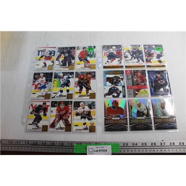 (18) Hockey Cards - Schaefer 184/299, Scatchard 163/199, Corkum 171/199, Leetch 120/299, Biron 179/2