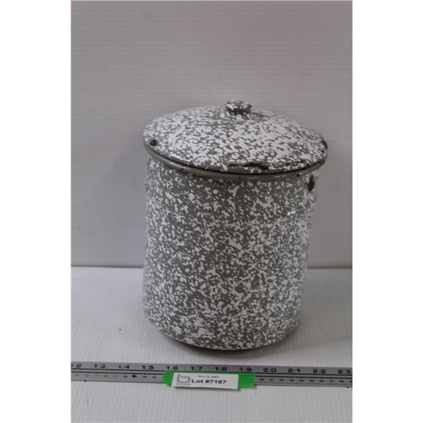 Enamel wear canister, 9" tall