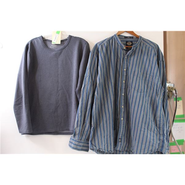 (2) Men's long sleeve shirts- XXL