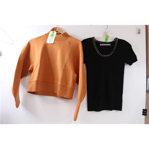 (2) Adidas & Alexander Wang dress t shirts- women's small