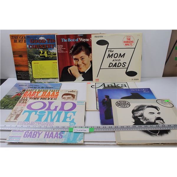 (10) Records: Wayne Newton, Kenny Rogers, Frank Mills, Country, Polka, Misc.