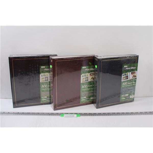 (3) 100 page photo albums- NIB