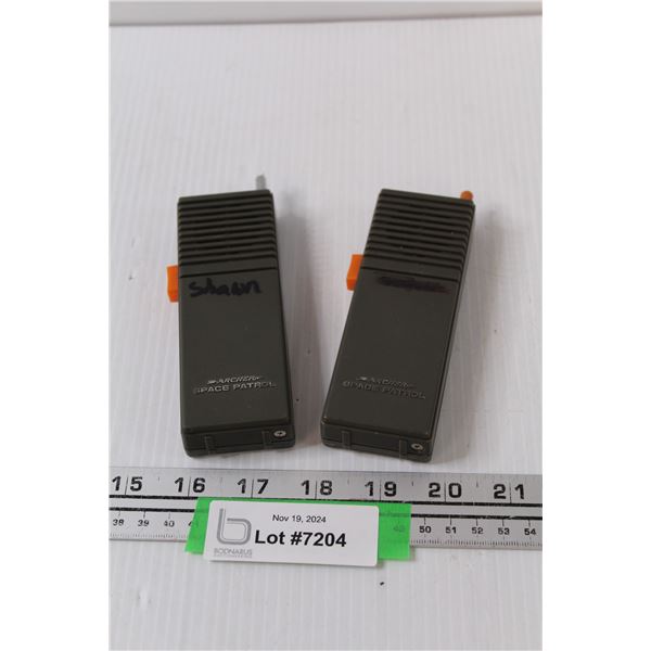 Archer Space patrol walkies. Powers on, as is