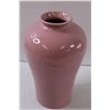 Image 3 : Pink ceramic vase 11" high - some wear
