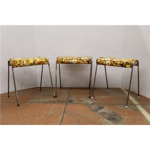 * (3) Stacking Stools - 18" x 16" x 12"