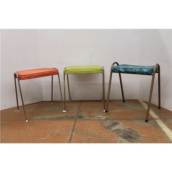 * (3) Stacking Stools - 18" x 16" x 12" - Some Wear