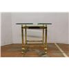 Image 1 : * End Table - Metal & Glass - Has Extra Glass Top - 26" x 22"
