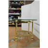 Image 2 : * End Table - Metal & Glass - Has Extra Glass Top - 26" x 22"