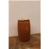 Image 1 : * Upholstered Wooden Nail Keg - Some Wear - 18.25" Tall