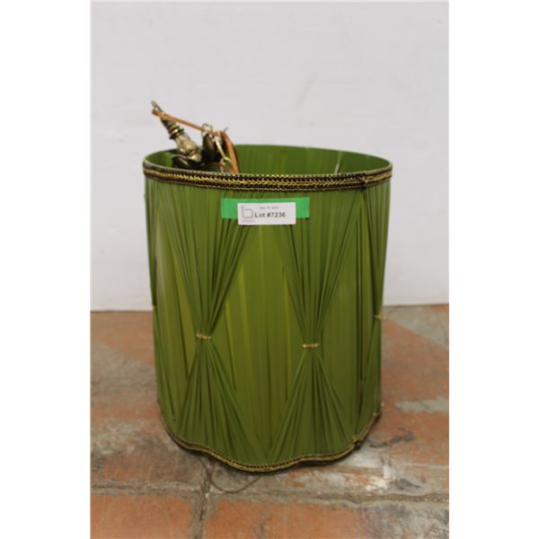 * Vintage Swag Lamp - 17" Tall x 14" - Some Wear, As Is