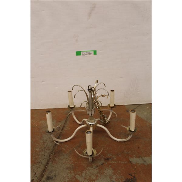 * Vintage Chandelier - Hard Mount - Some Wear - 14" x 10" - As Is