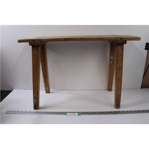 Custom Built Wood Bench - 18" x 28" x 11"Deep - As is