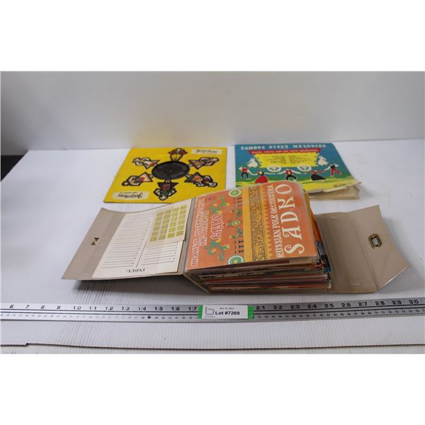 Records & Record Holder w/Records: German, Russian, Gypsy, Misc.