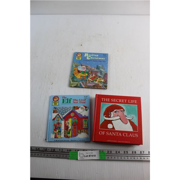 (3) Kids Books - The Elf Who Lived Next Door, Rooftop Christmas and The Secret Life of Santa Claus