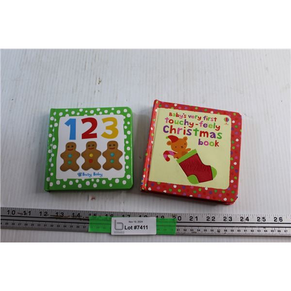 (2) Kids Books - 1,2,3 and Touchy Feely Christmas Book