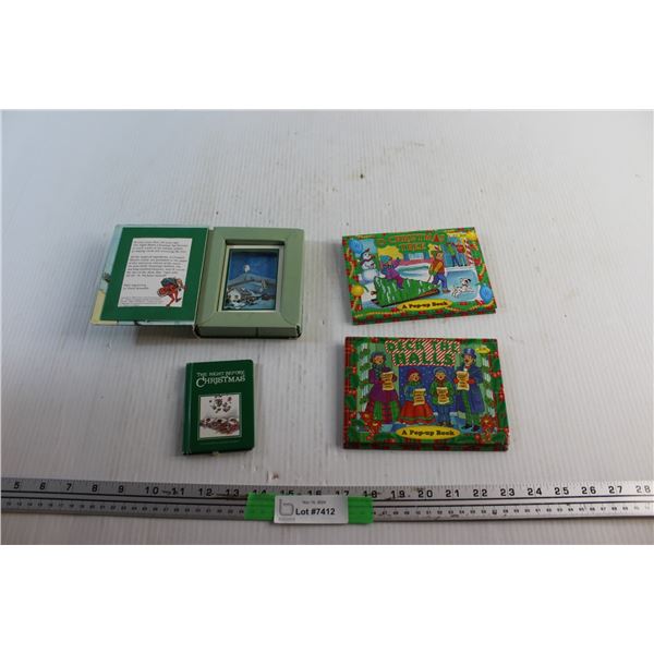 (2) Christmas Pop Up Books and Kids The Night Before Christmas Book