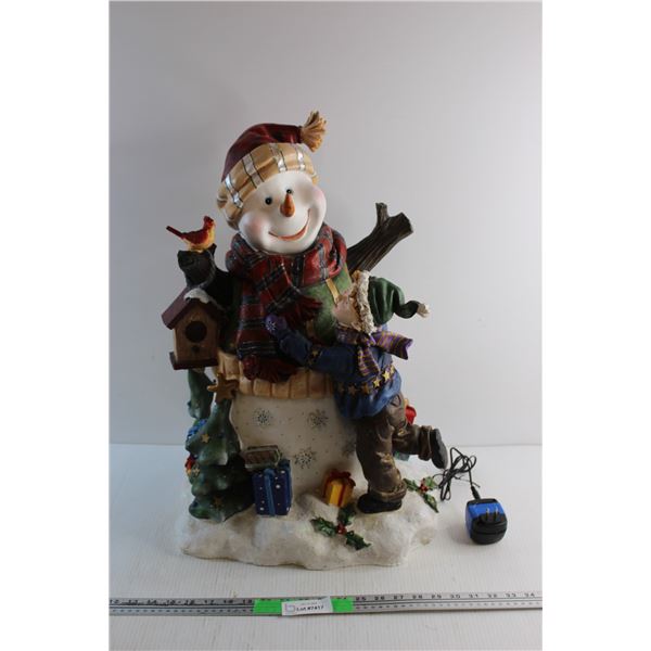 Ceramic Christmas Snowman Light Up Decor - Tested