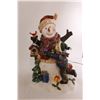 Image 7 : Ceramic Christmas Snowman Light Up Decor - Tested