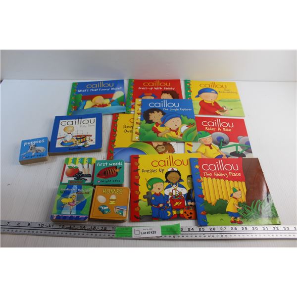 (14) Kids Books - Caillou, First Words and Homes