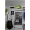 Image 5 : Spatula, Cheese Greater, Cups, Can Opener, Wine Opener, Measuring Spoons and Misc.