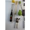 Image 7 : Spatula, Cheese Greater, Cups, Can Opener, Wine Opener, Measuring Spoons and Misc.