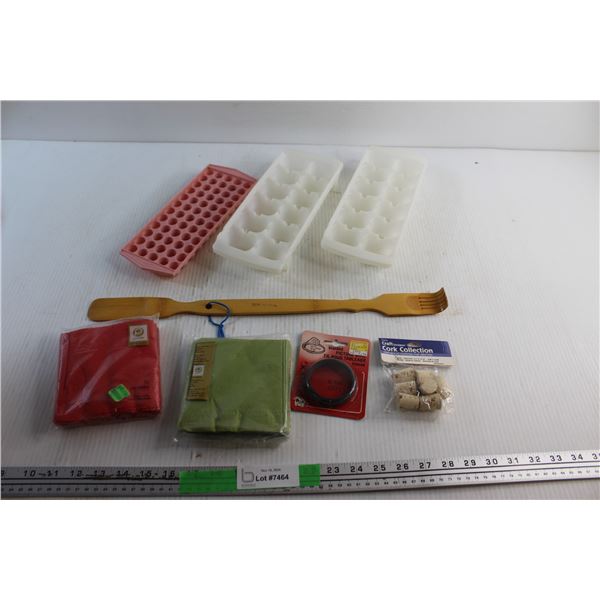 Back Scratcher, Ice Cube Trays, Napkins, Cork Collection and Picture Wire