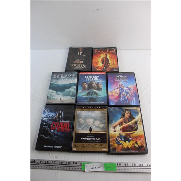 (8) DVD Movies - Wonder Woman, Fantasy Island and Thor