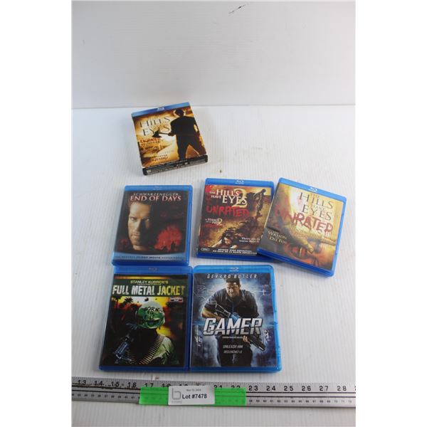 (5) Blue Ray Movies - The Hills Have Eyes, End of Days and Full Metal Jacket