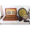Image 1 : Parts Box, Dartboard, (2) Purses, Woman's Wallet