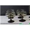 Image 2 : (10) Smoked Glass Liquor Glasses