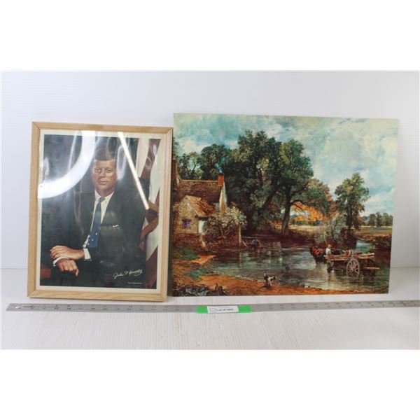 John F Kennedy Picture - 12" x 15", Farm Art - 20" x 16", Roll Of Paper