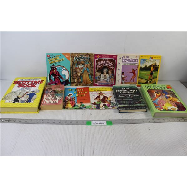 (11) Books - Prayer Book, Storybook, Carmen Sandiego