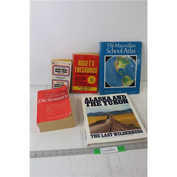 (2) Dictionaries, Thesaurus, The MacMillan School Atlas, Alaska And The Yukon