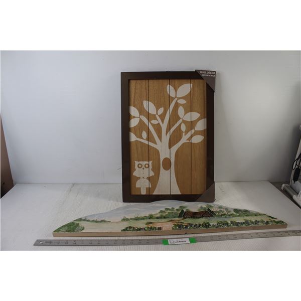 (2) Art Wall Decor - 31" x 8" and 15" x 20"