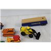 Image 3 : (3) Toy Die Cast Cars, (5) Construction Vehicles, (3) Trailers