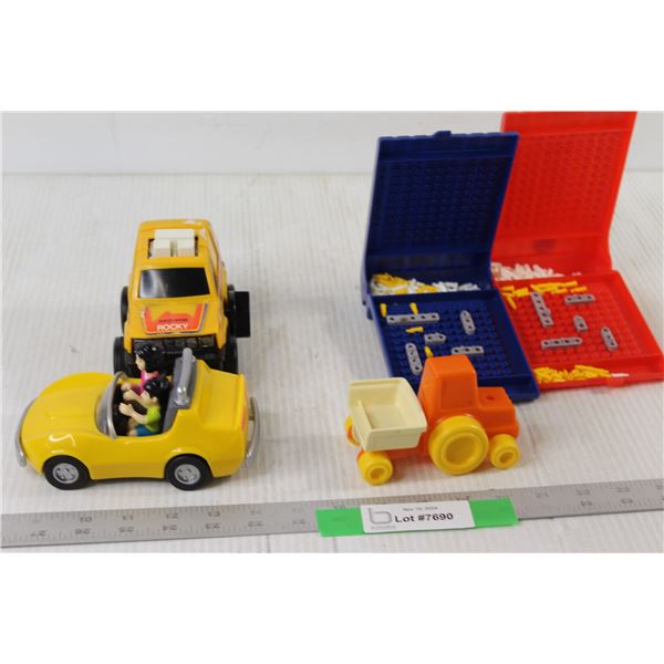 (3) Toys Cars, Mini Battleship