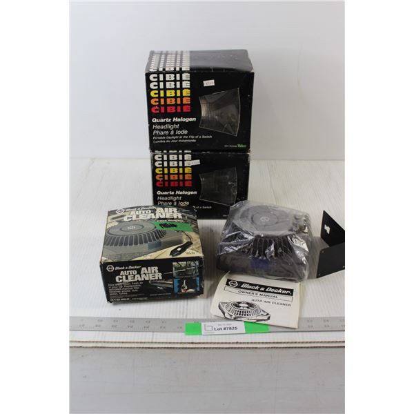 Auto Air Cleaner, (2) Quartz Halogen Headlight