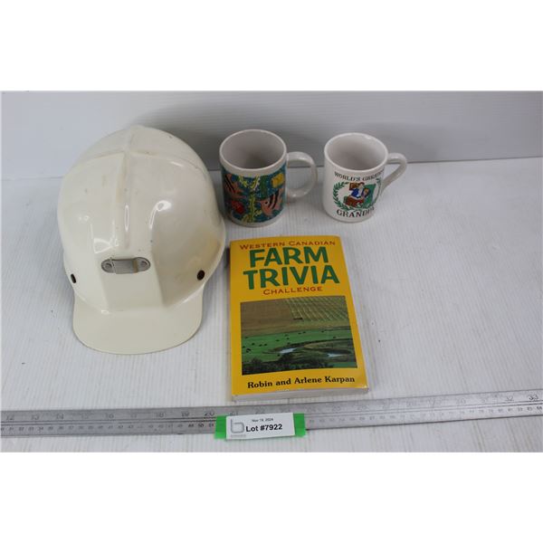 Western Canadian Farm Trivia Challenge Book, Plastic Hard Hat, (2) Coffee Cups