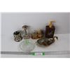 Lot Of Various Decor Items, Swan Like Soap Dish, Hand Soap Dispenser, Misc.