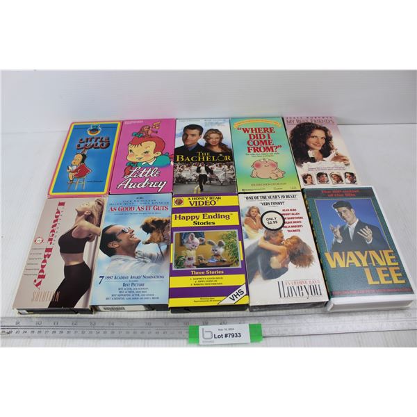 (10) Various VHS Tapes, As Good As It Gets, My Best Friends Wedding, Misc.