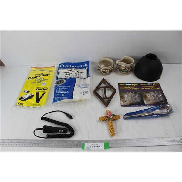 Vintage Dimond T Truck Emblem, Satco 11 Watt Low Voltage Light Bulbs, Misc.