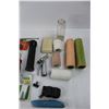 Image 4 : Lot Of Various Hardware Items, (5) Paint Roller Brushes, Utility Knife, Misc.