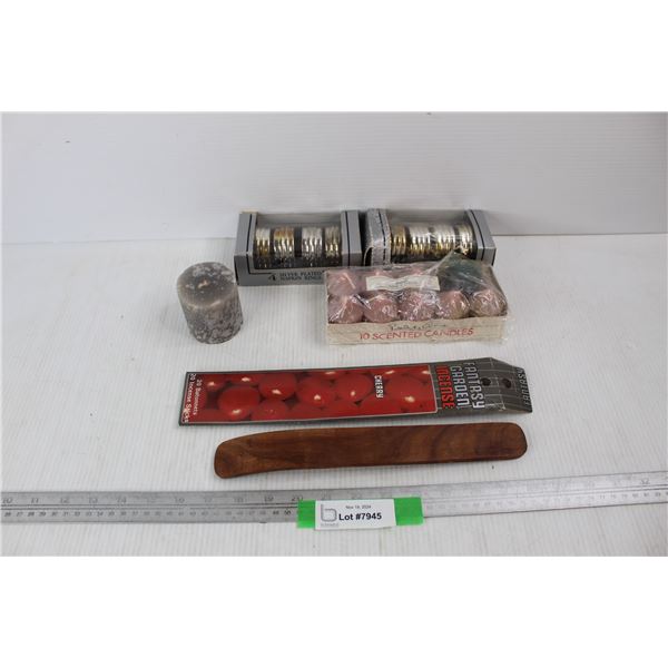 Lot Of Various Candles, Box Of (20) Cherry Garden Incense Sticks- NIB, Misc.