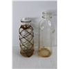 Image 2 : (2) Vintage Clear Glass Bottles- Great Decor Pieces