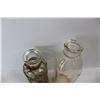 Image 4 : (2) Vintage Clear Glass Bottles- Great Decor Pieces