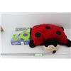 Image 1 : Small Lady Bug Pillow, Mega Mesh Ball- NIB