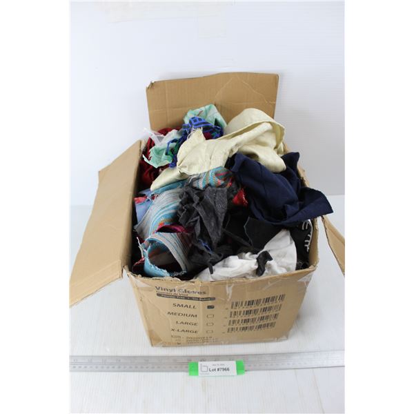 Box Of Various Fabric Scraps
