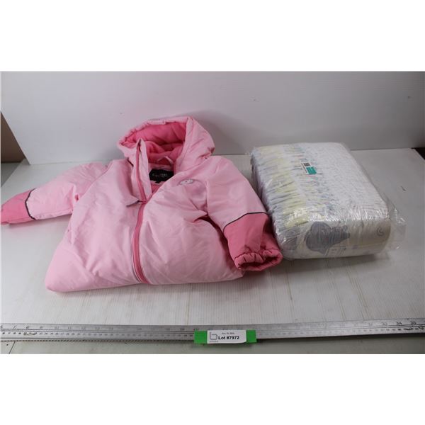 George 18- 24 Month Childs Snow Suit, Childs Pampers- Unknown Size