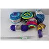 (5) Balls Of Yarn, (1) Roll Of Fabric Scraps