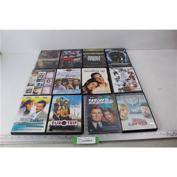 (12) Various DVDs, The Favor , Euro Trip, Misc.